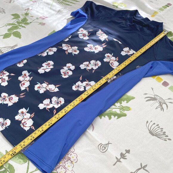 Patagonia Micro Swell MARIPOSA LILY CLASSIC NAVY Rash Guard - Picture 8 of 8